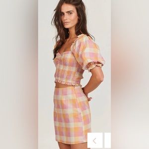 Charlie Holiday Andrea Check Print Skirt